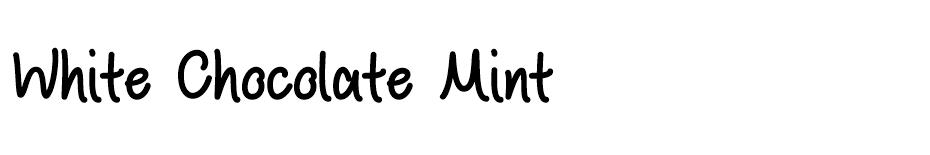 White Chocolate Mint font